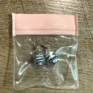 Elegant Silver and Black Dangle Earrings